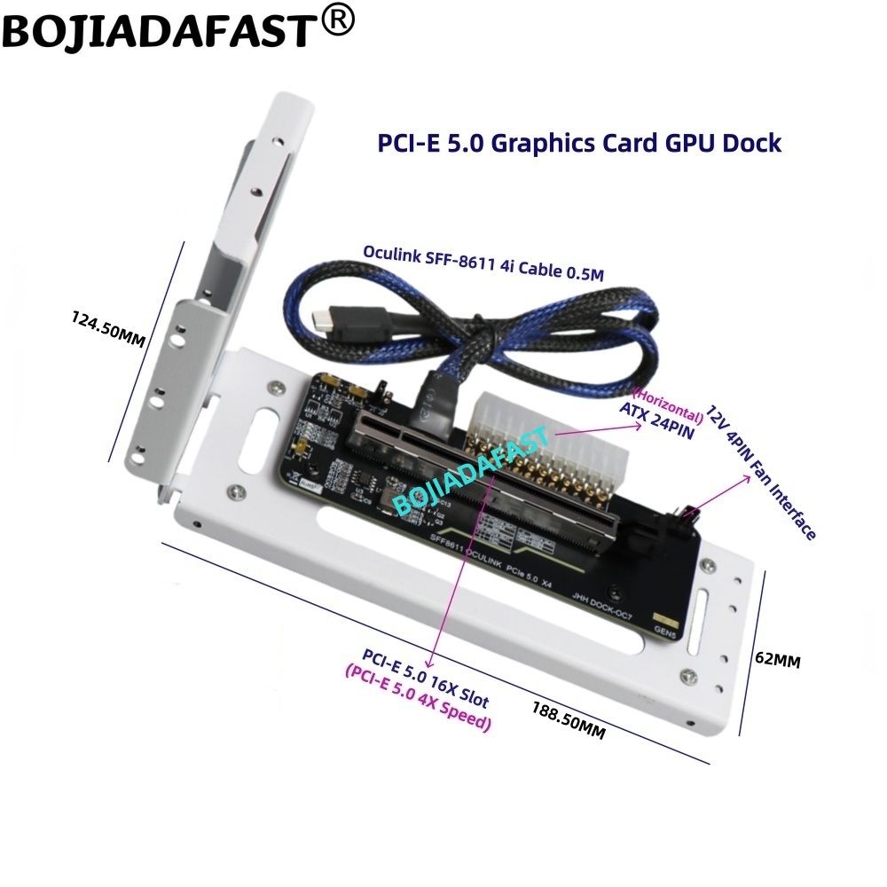 PCI-E 5.0 X4 OCuLink External  - огляд і ціна Oculink Egpu Dock Graphics Card